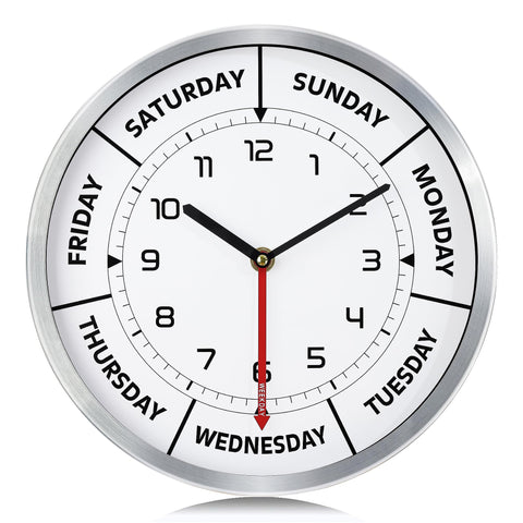 Lafocuse front face day clock showing time and weekday, clear readability benefit
