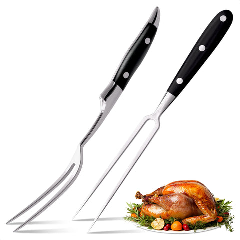 Lagarto front view of both forks showing set and durable stainless steel benefits