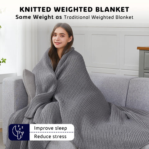 L'AGRATY 60x80 blanket laid on bed to show full coverage and uniform pressure benefit