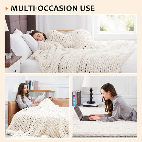 L'AGRATY size comparison with sofa showing full-body coverage