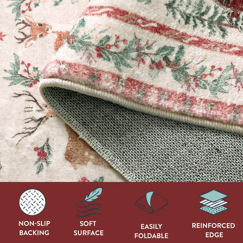 Lahome rug on wood floor showing scale and compact 2x3 size for small spaces