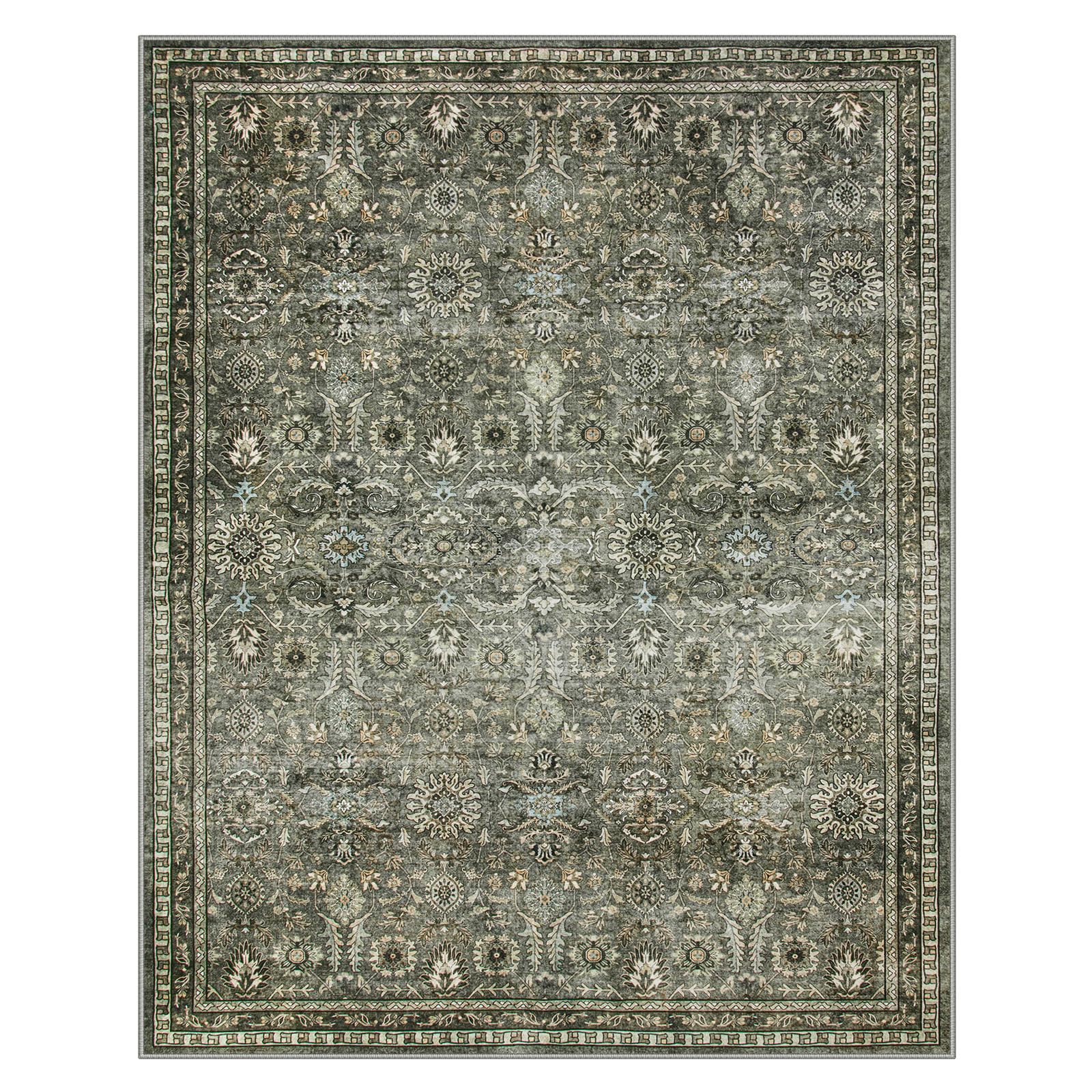 Lahome rug under dining table showing easy-care use in dining area