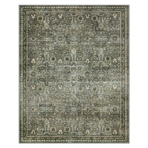 Lahome rug under dining table showing easy-care use in dining area
