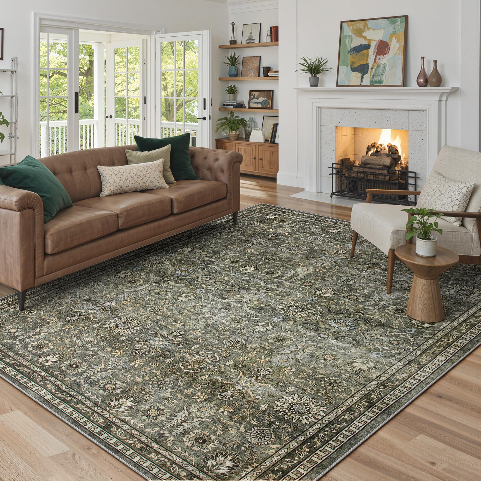 Lahome front view showing rug color and full 8x10 layout for room styling