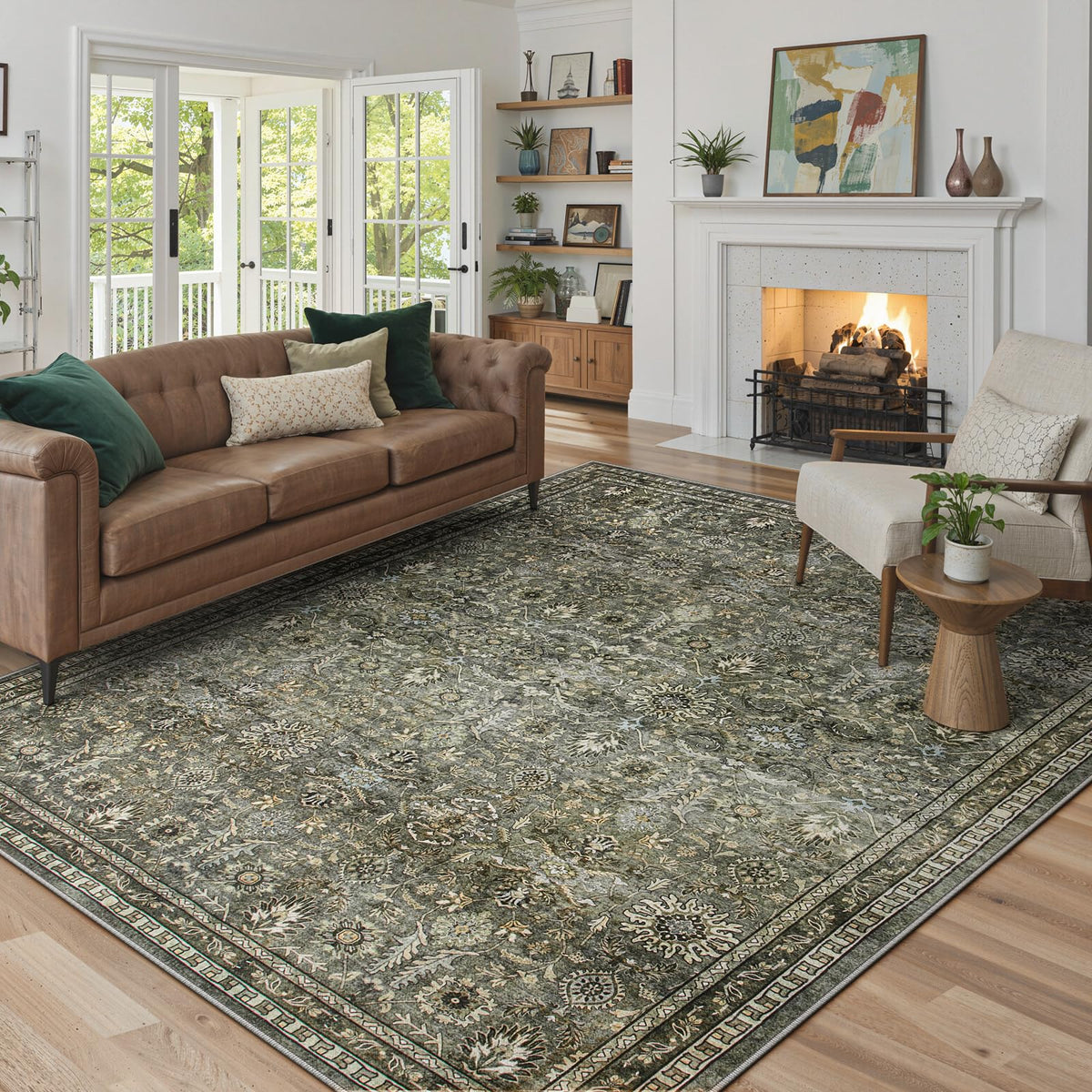 Lahome front view showing rug color and full 8x10 layout for room styling