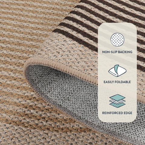 Lahome Enfys TPE backing detail showing non-slip grip for safer floors