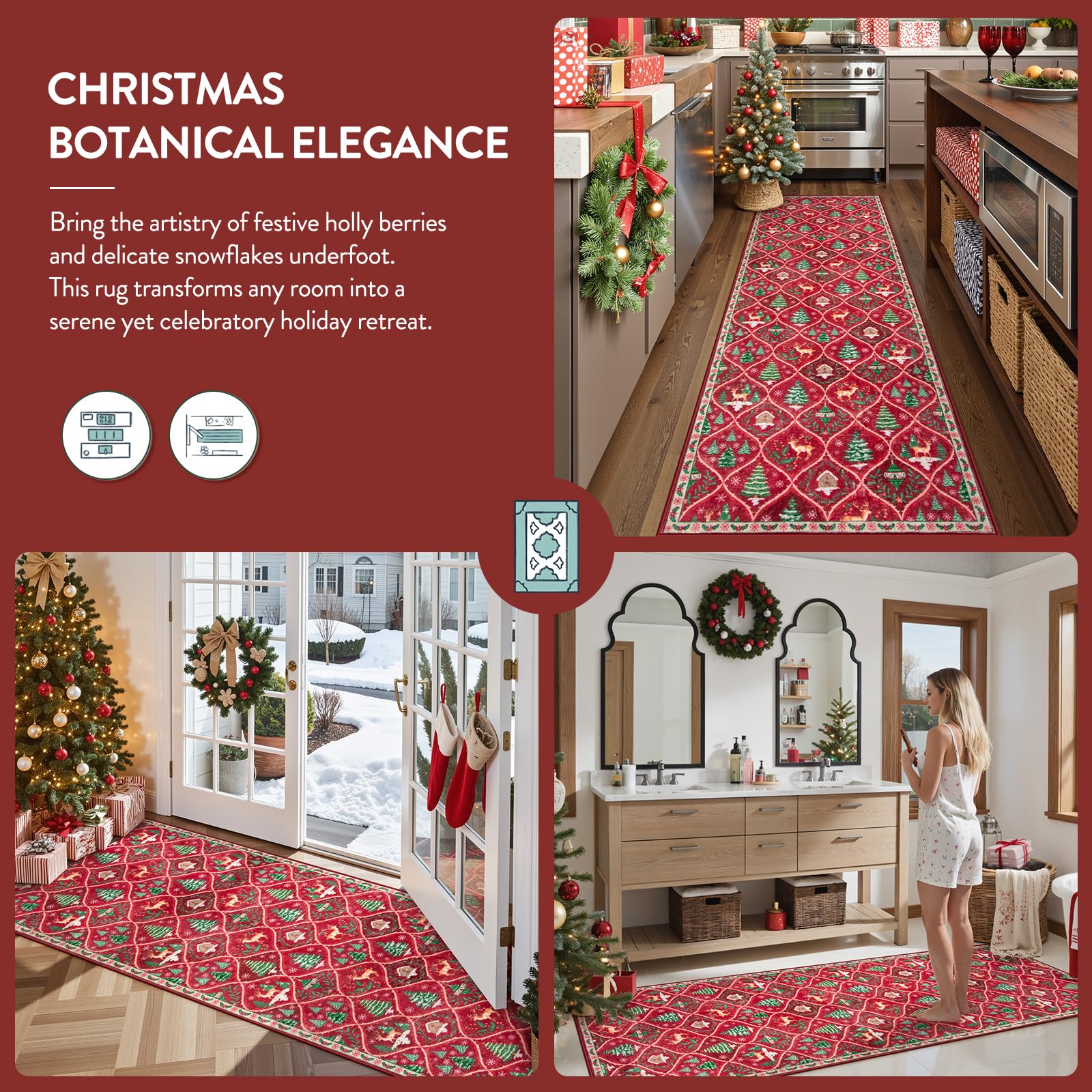 Lahome label and printed motif detail, clear holiday graphics and quality