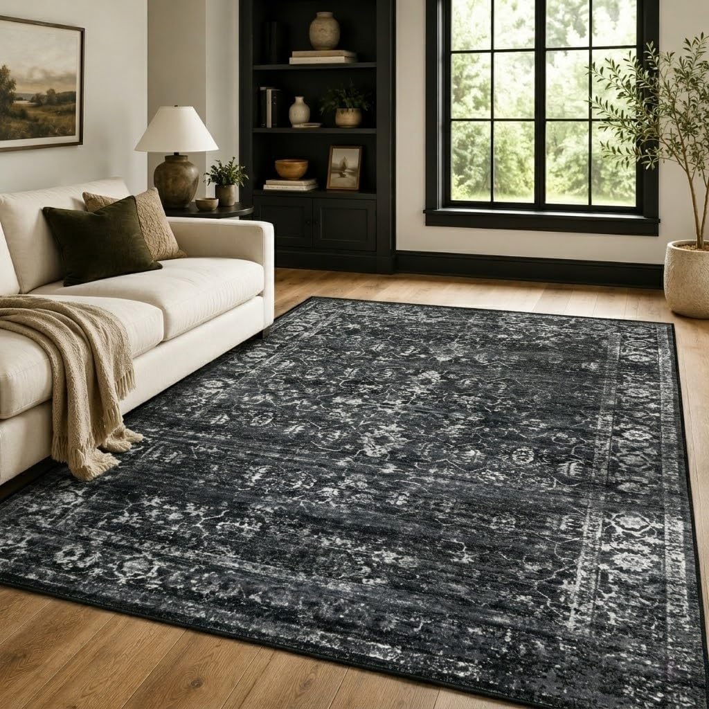 Lahome Margot front view showing vintage black pattern and warm tone