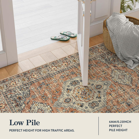 Lahome rug in entryway lifestyle scene showing welcoming style benefit