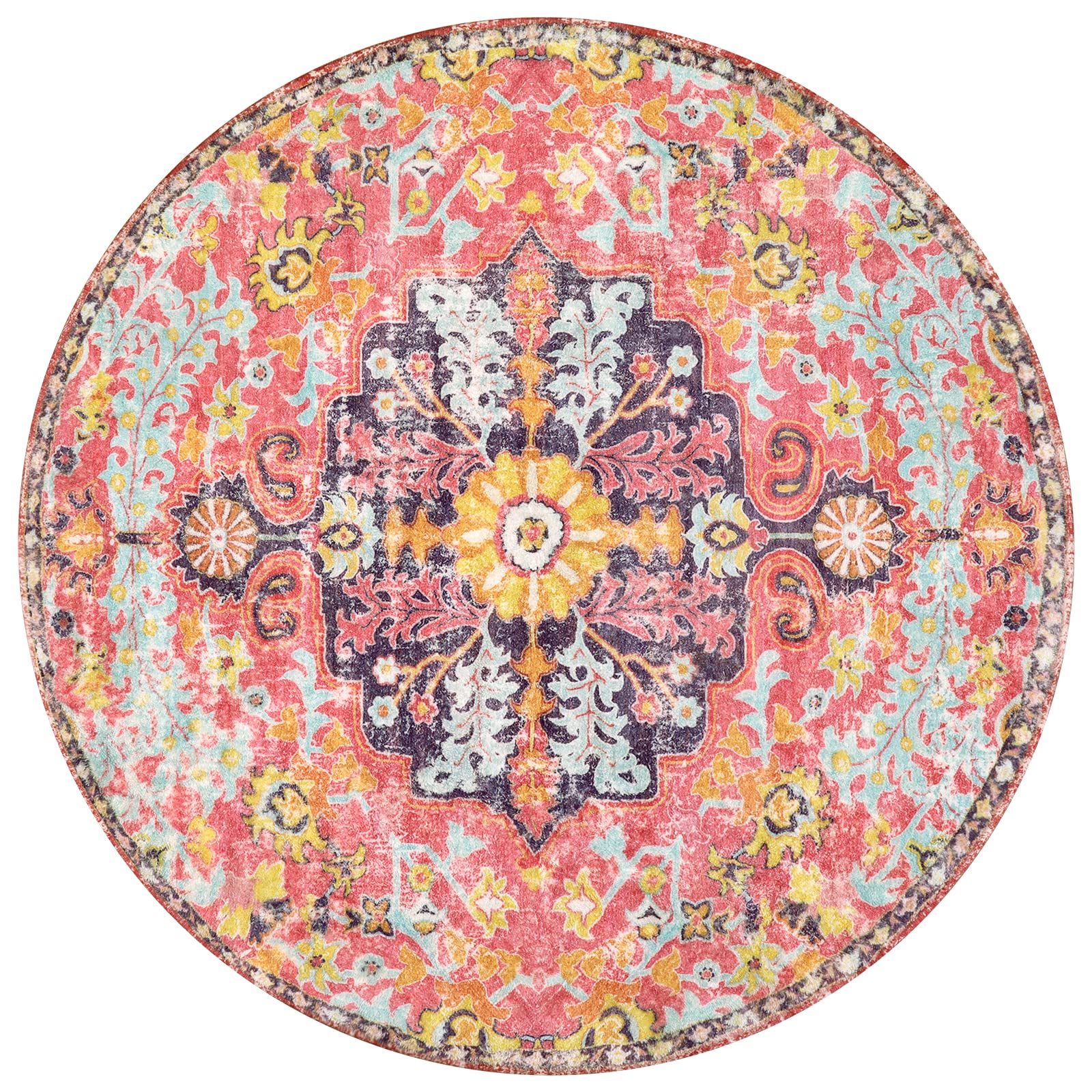 Lahome folded rug illustrating easy storage and portability for moving between rooms
