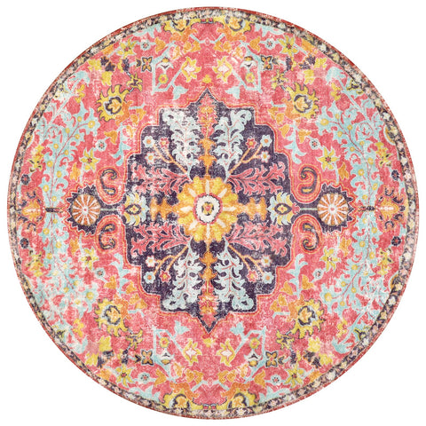Lahome folded rug illustrating easy storage and portability for moving between rooms