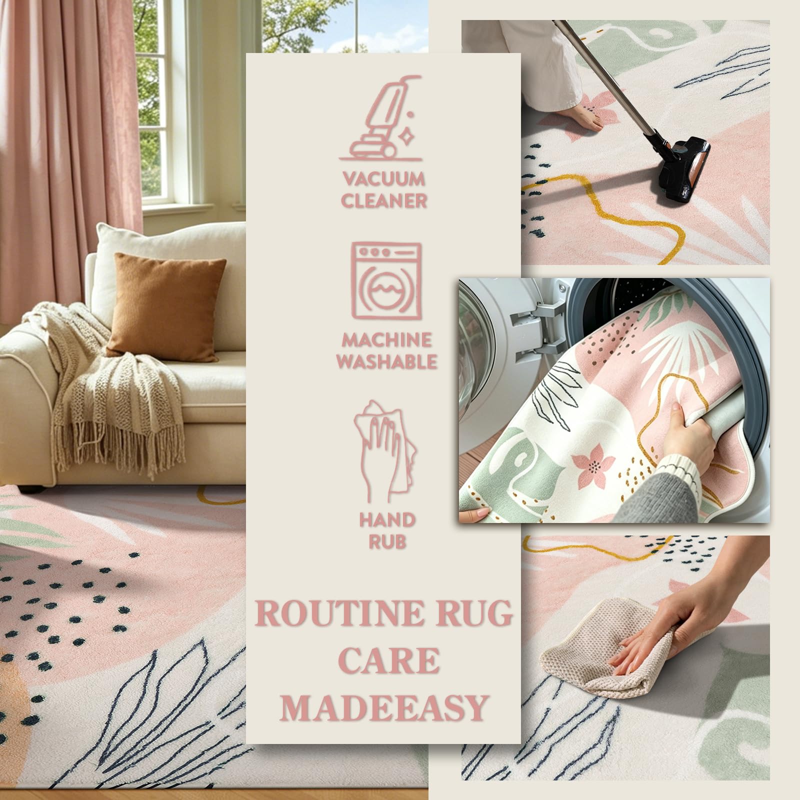 Lahome rug folded ready for storage or transport offering easy handling