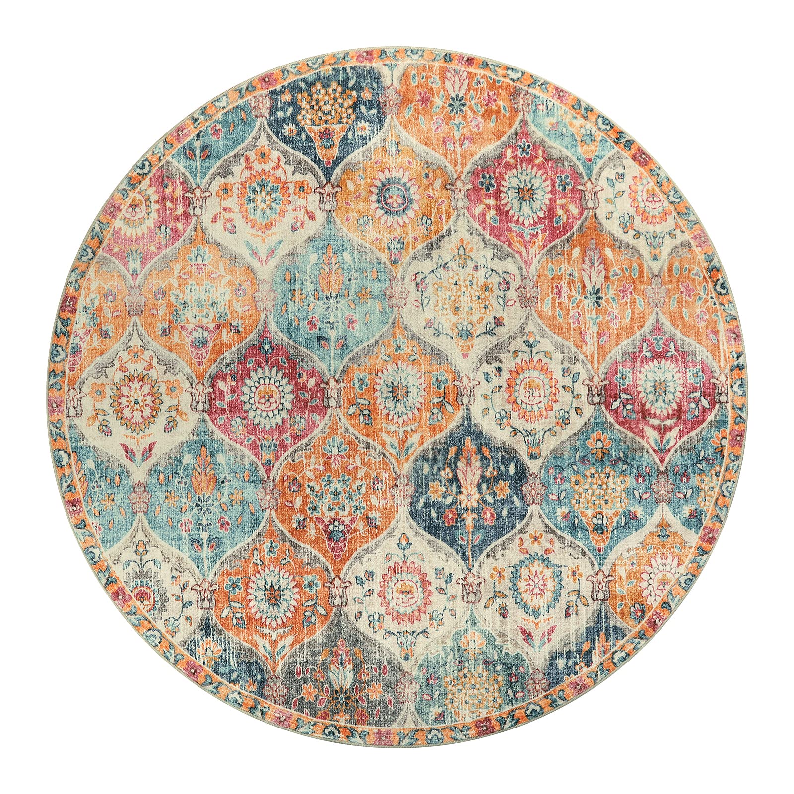 Lahome close-up of rug texture highlighting soft faux-wool feel for comfort