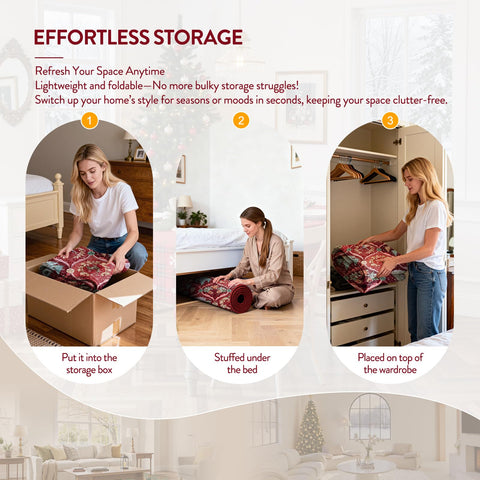Lahome runner folded for washing to show machine-washable convenience