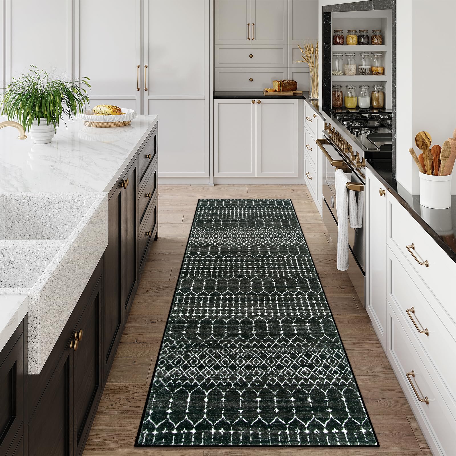 Lahome runner under door illustrating low 0.3-inch profile and free door swing