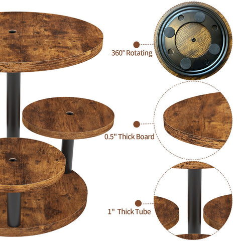 LAIDUOLEOE close view of smooth 360° rotating base for easy access