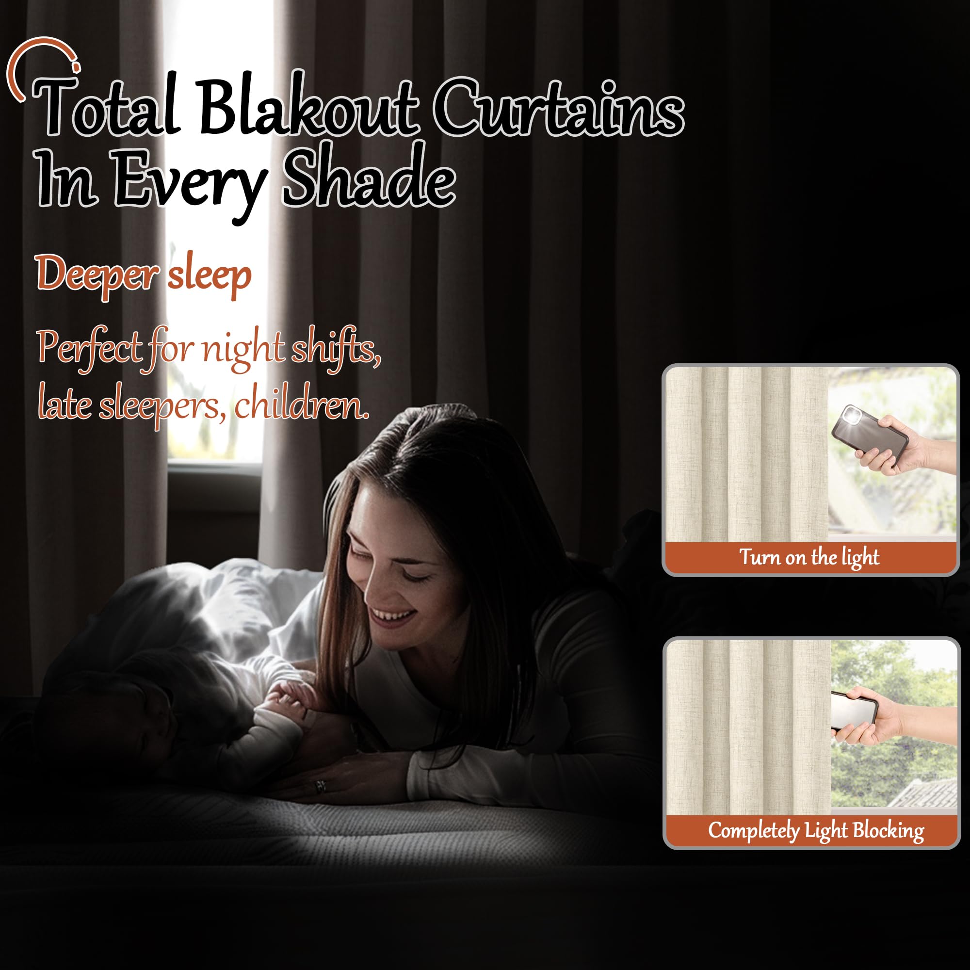 Lajode image of bonded white blackout backing showing superior light blocking
