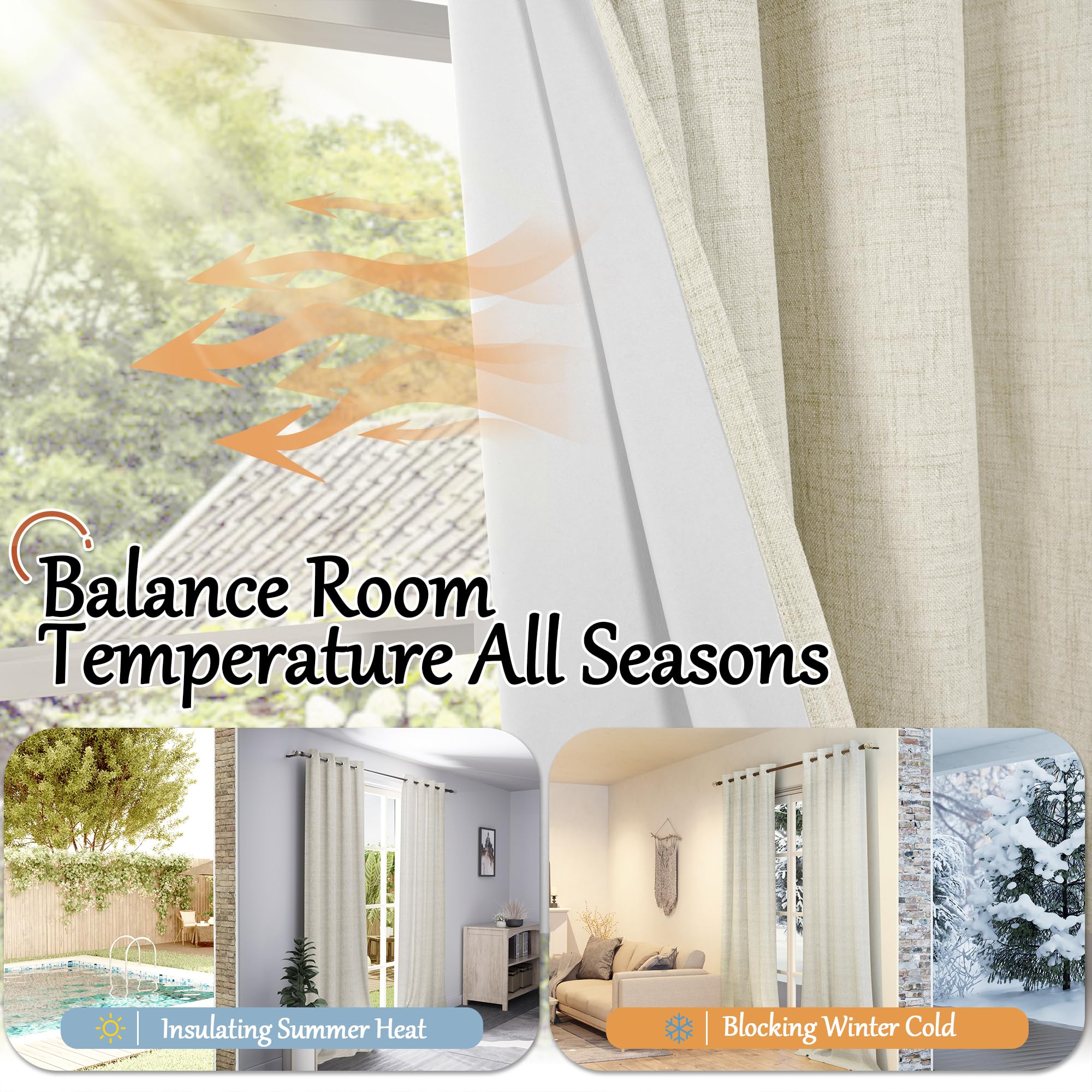 Lajode full-length drapery folds demonstrating elegant hang and thermal thickness