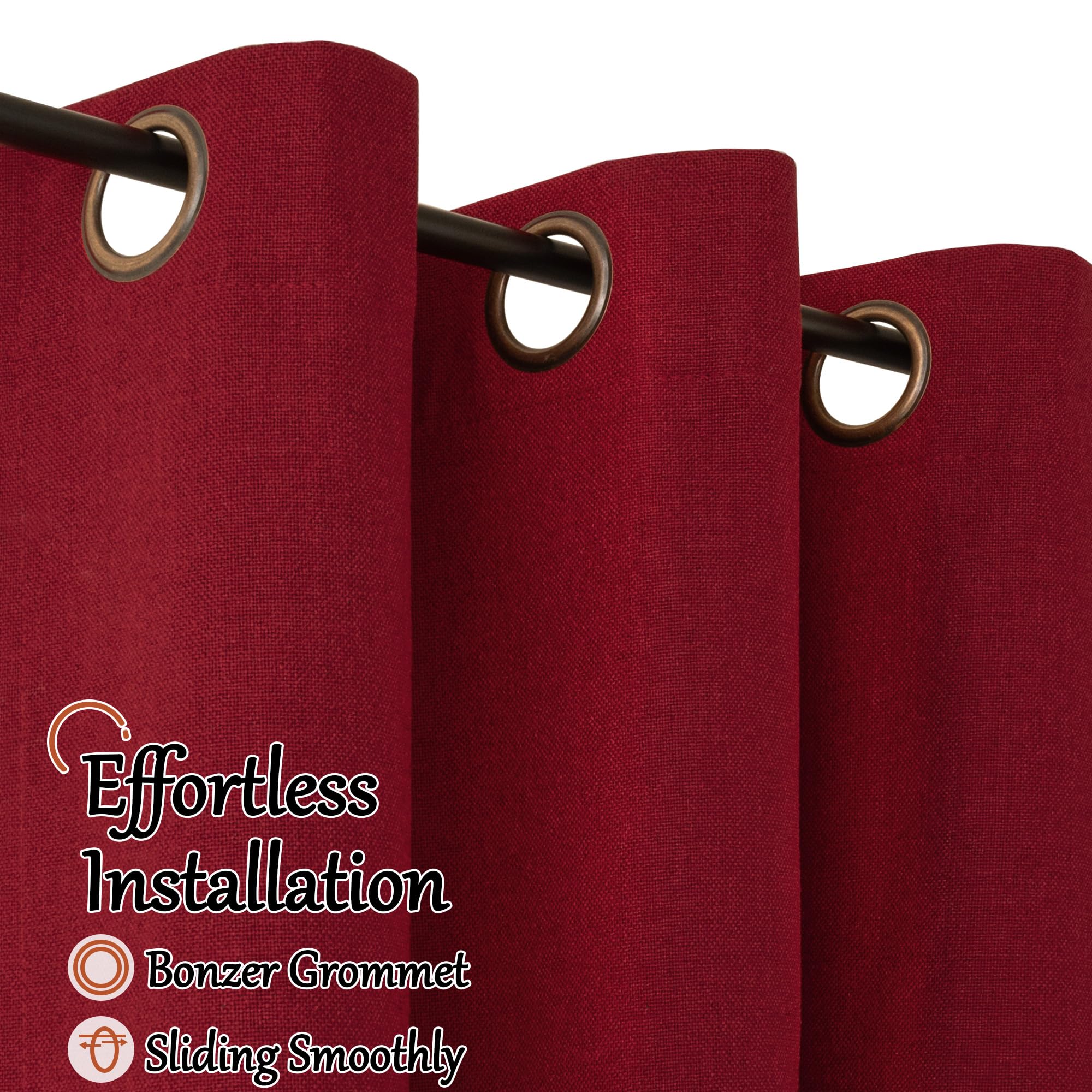 Lajode curtains in bedroom styled to demonstrate room-darkening comfort