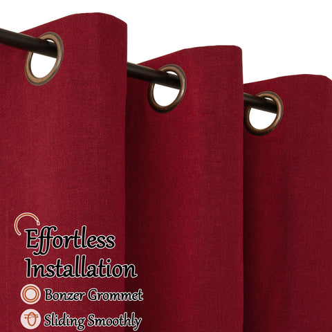 Lajode curtains in bedroom styled to demonstrate room-darkening comfort