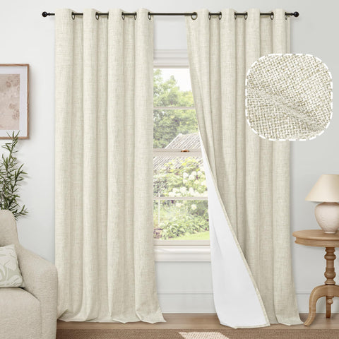 Lajode front view of two 52x84 panels showing clean exterior and blackout benefits