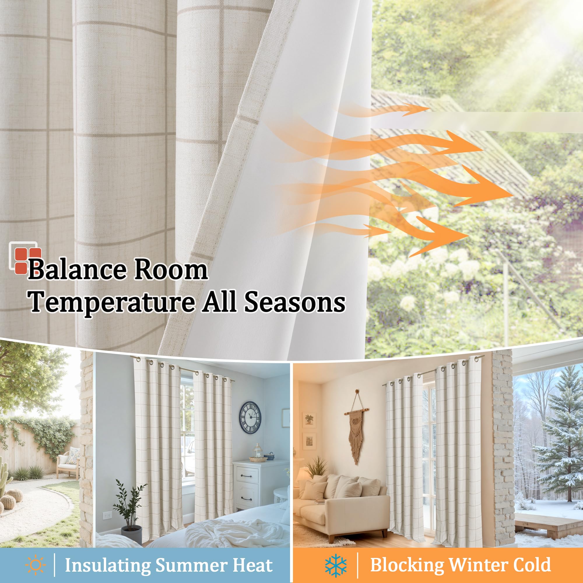 Lajode curtain beside chair showing true 52x84 inch scale benefit