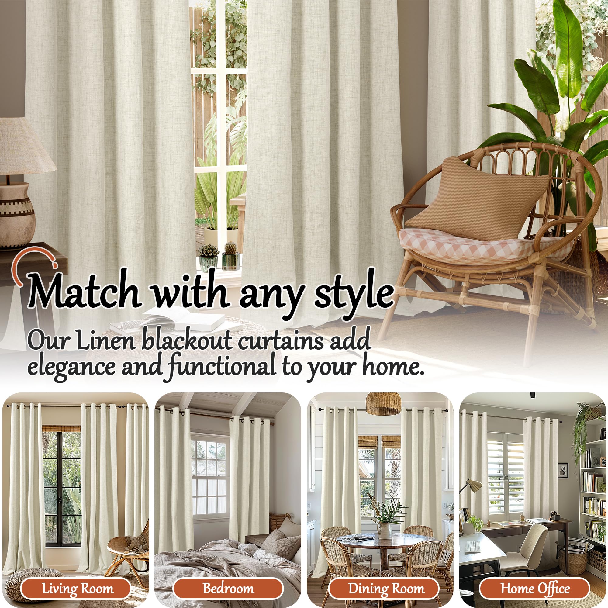 Lajode curtain beside window showing scale and accurate 52x84-inch sizing