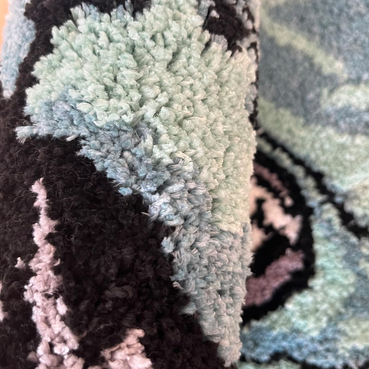 LAKEA close-up of flocking texture for soft feel and durable finish