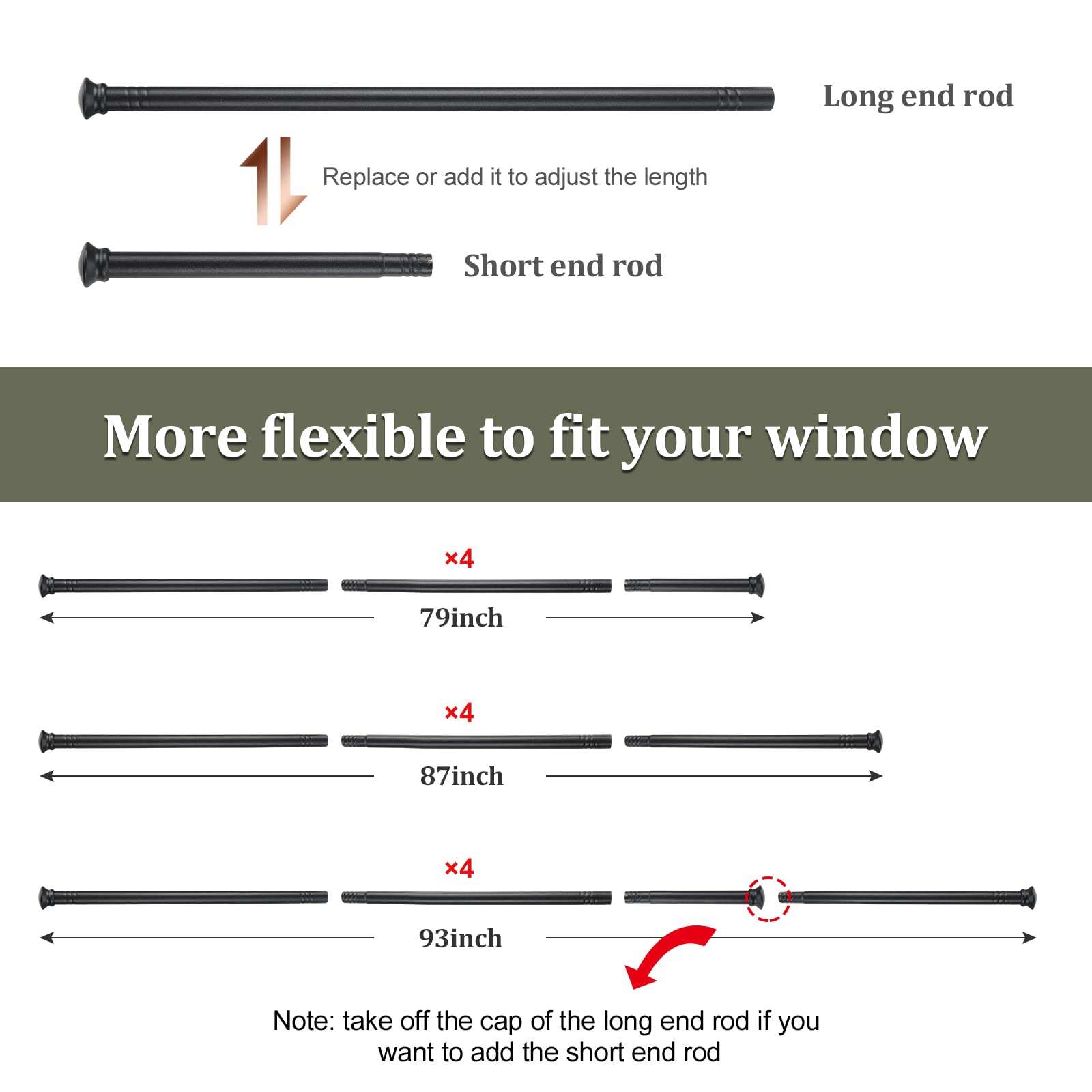 LAKEROD mounted on a bedroom window demonstrating clean look and smooth drape movement