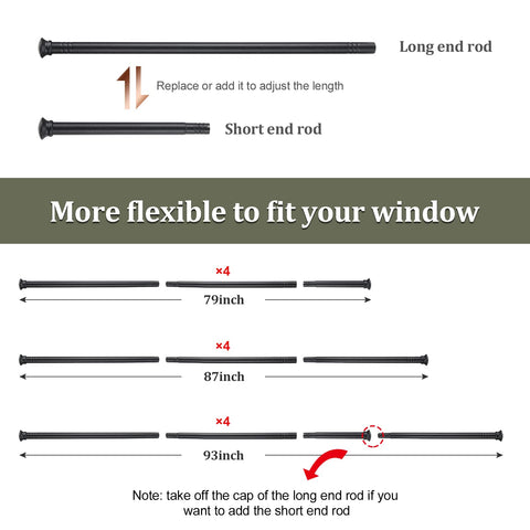 LAKEROD mounted on a bedroom window demonstrating clean look and smooth drape movement