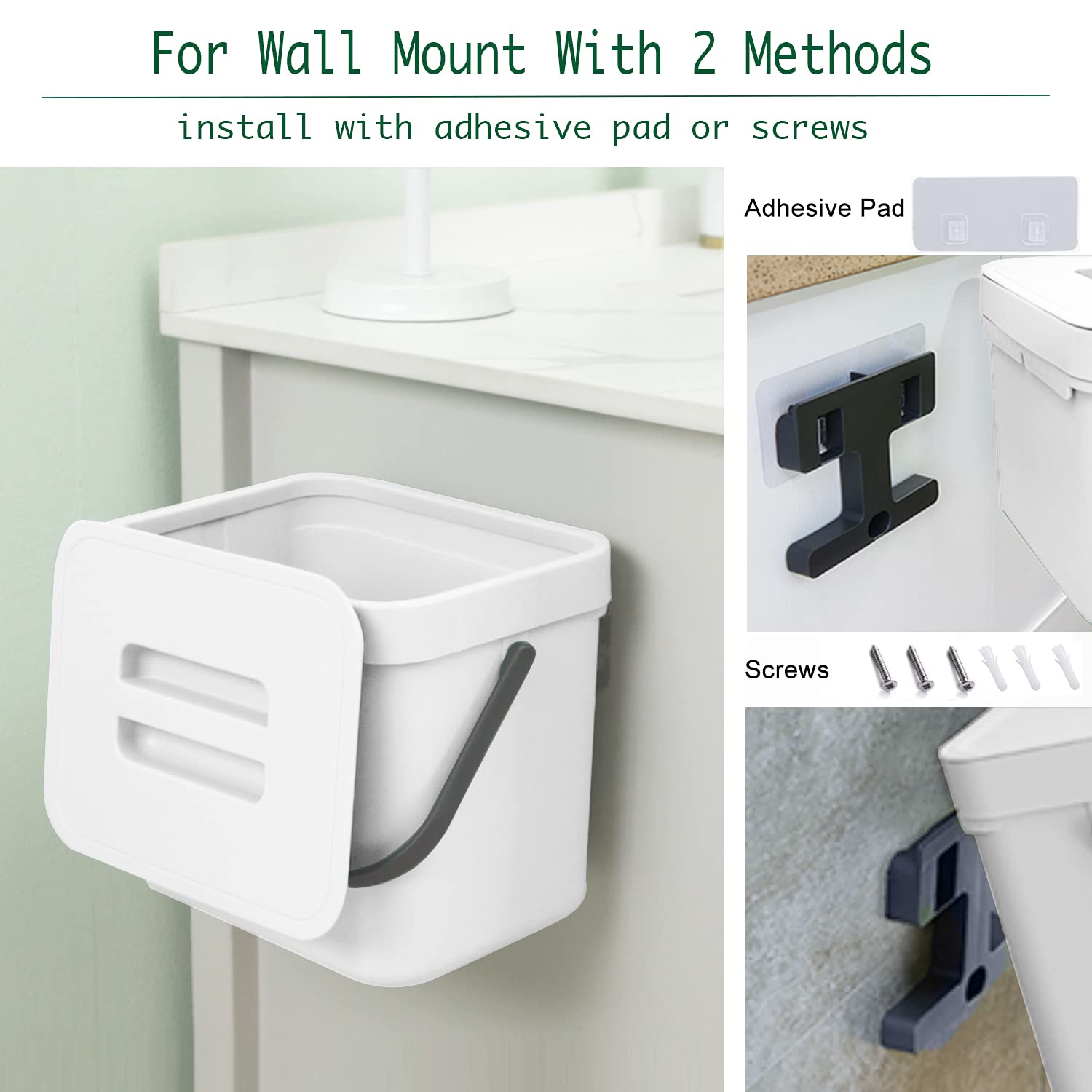 LALASTAR on countertop with compost bag showing easy access while cooking