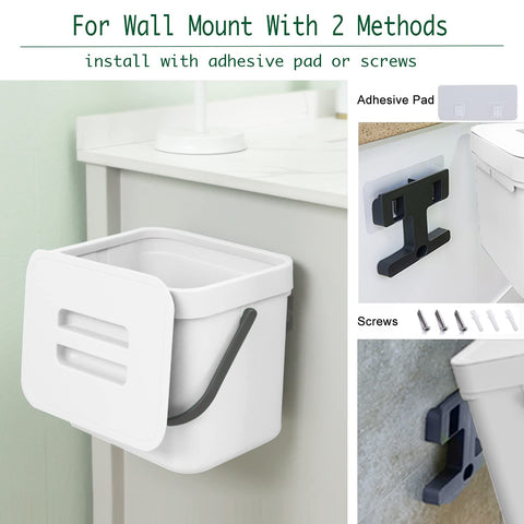 LALASTAR on countertop with compost bag showing easy access while cooking