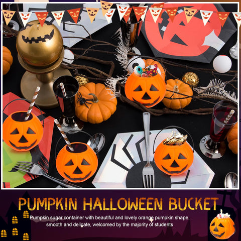 Lallisa pumpkin bucket filled with candy demonstrating festive presentation benefit