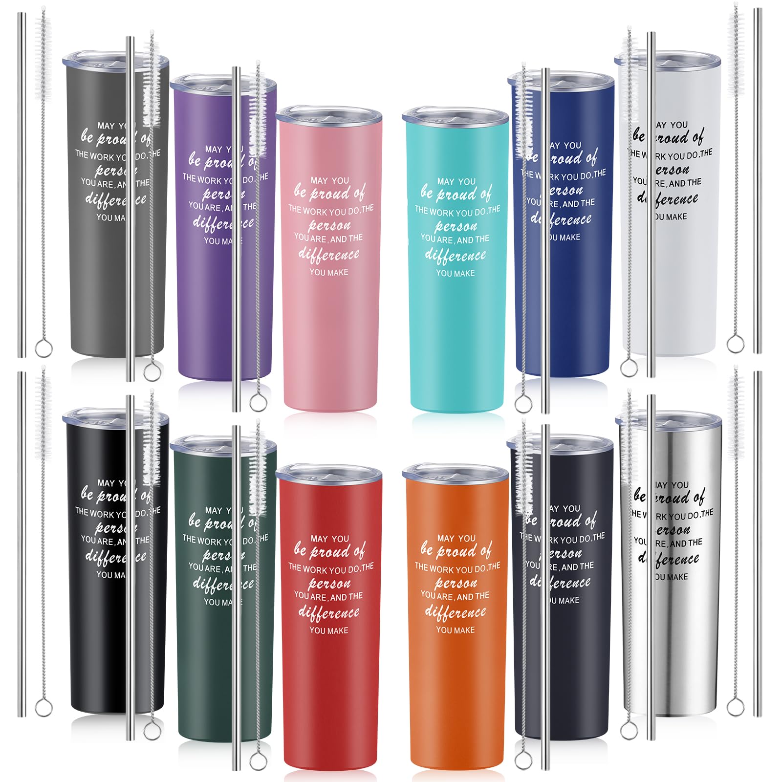 Lallisa front view of mixed-color tumblers showing gift-ready appeal