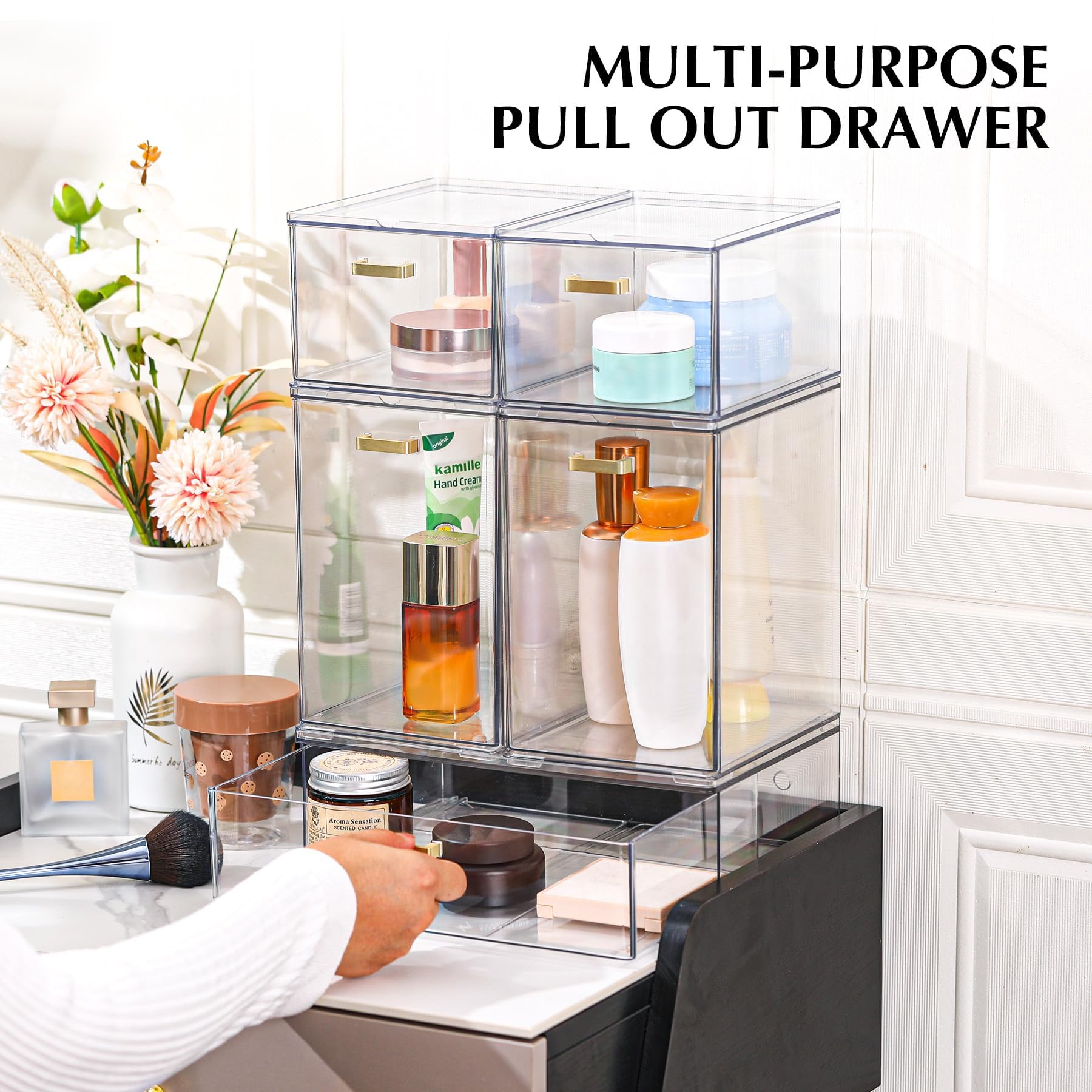 LALOBLUE medium drawer with makeup neatly arranged for quick selection