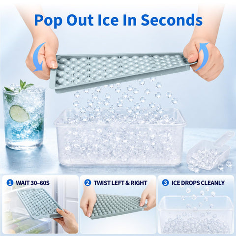 Lamesa tray with lid demonstrating mess-free filling and fast freezing