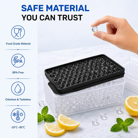 Stacked Lamesa trays in a freezer to demonstrate compact, space-saving storage