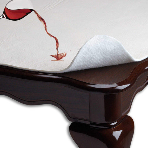 LAMINET pad being trimmed to custom fit for an irregular tabletop