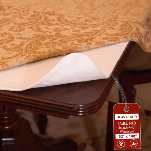 LAMINET front view of 52x108 table pad showing full coverage and neat finish