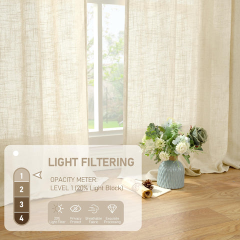LAMIT back tabs detail showing neat gathers and modern hanging option