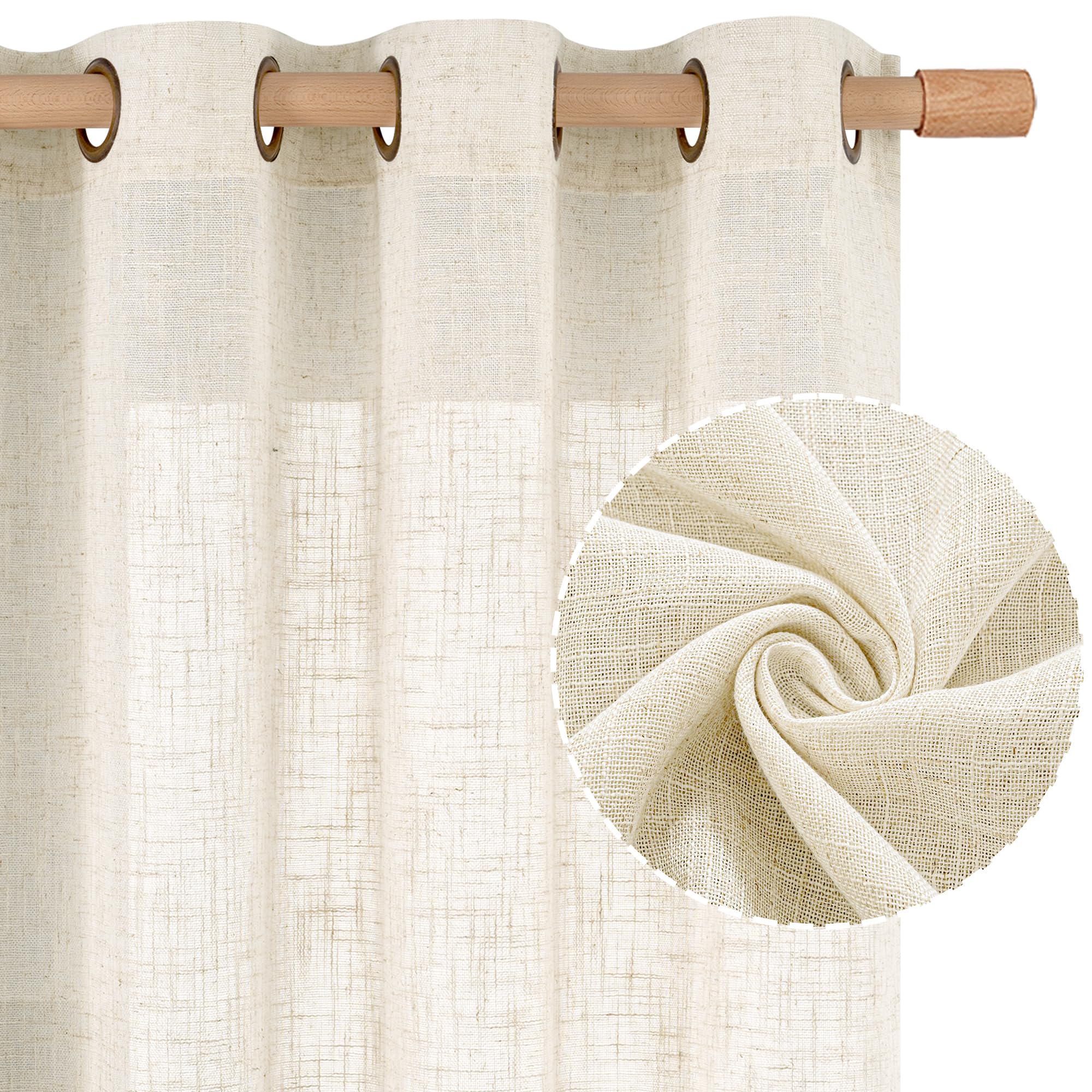 LAMIT front view of two cream panels showing neat fold and elegant look