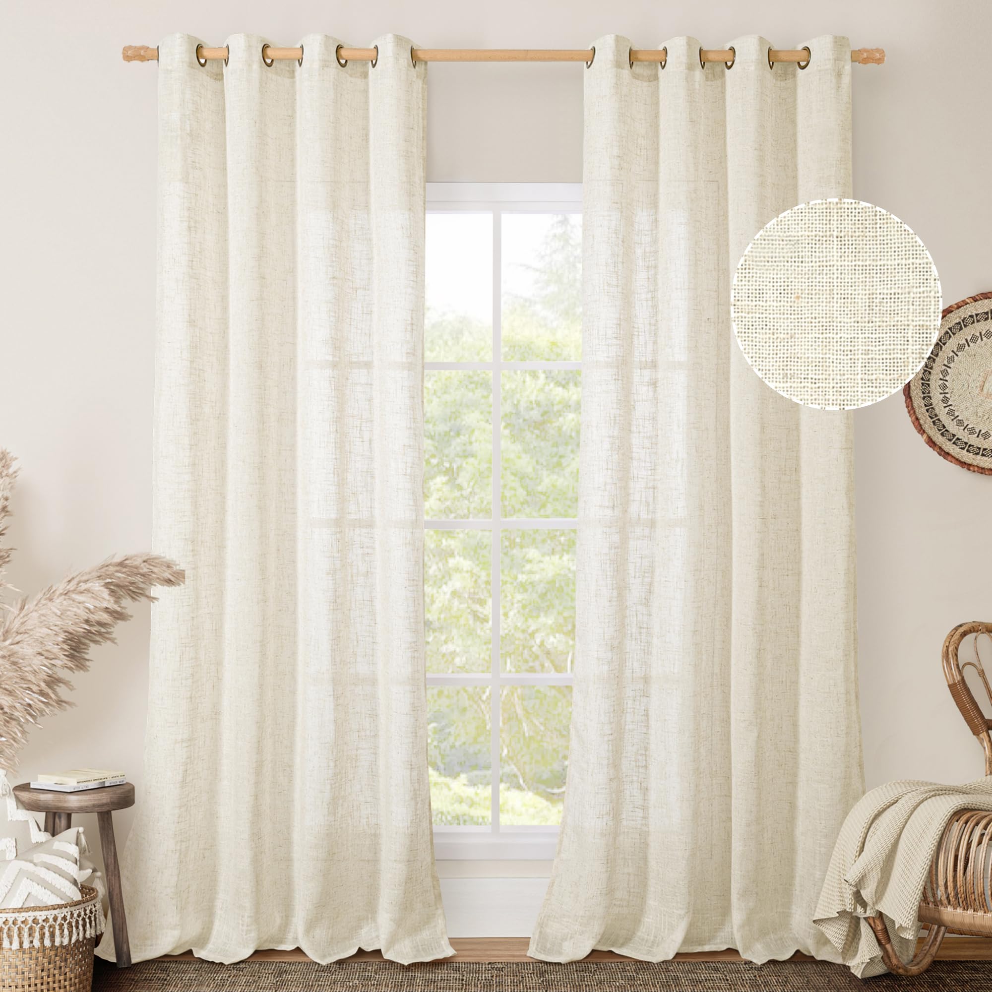LAMIT close-up of linen texture showing natural grain and visual depth
