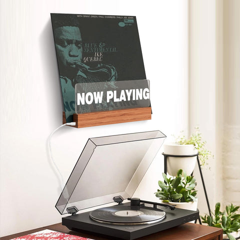 Lampeez installed on wall in listening room, creates ambient music display