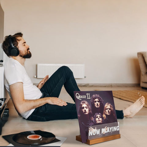 Lampeez next to a vinyl record for scale showing perfect LP fit