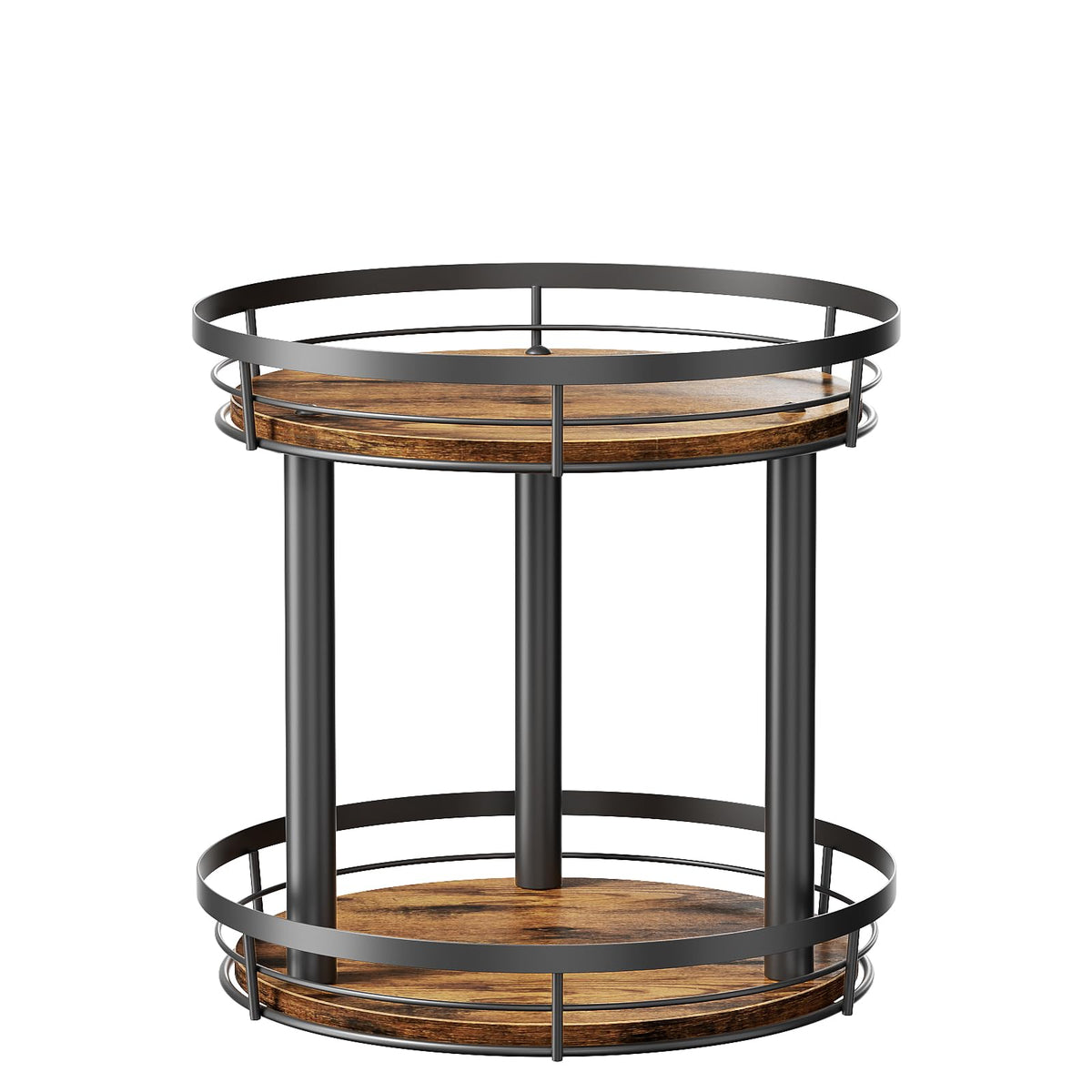LAMU front view showing 2-tier lazy susan and space-saving benefit