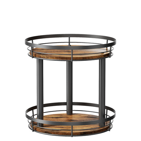 LAMU front view showing 2-tier lazy susan and space-saving benefit