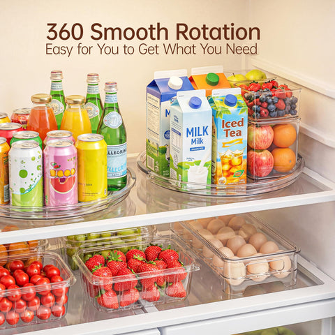 LAMU lazy susan close-up of smooth rotation mechanism and clear plastic durability
