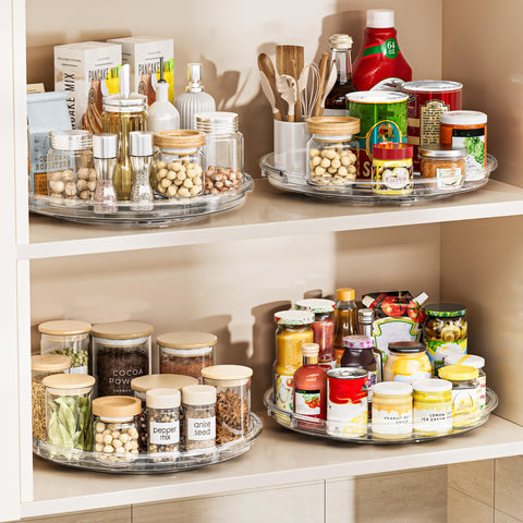 LAMU turntable inside fridge showing neat shelves and visible condiments benefit