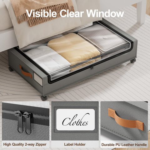 LAMU storage beside ruler showing dimensions and under-bed fit advantage