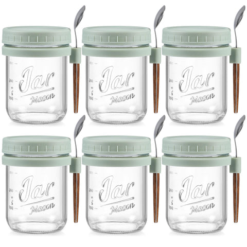 LANDNEOO six-pack front view showing airtight lids and included spoons benefit meal organization